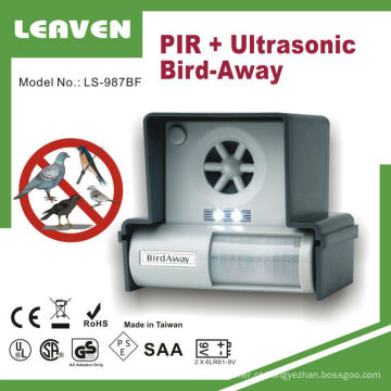 Ultrasonic Bird Scarer Bird Away Repeller com Strobe